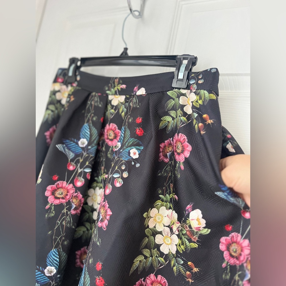 Ted Baker Bevly Oracle Floral-Jacquard Skirt size M - Picture 7 of 15